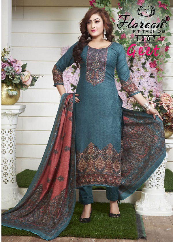 Floreon Geet Exclusive Wear Wholesale Dress Material Collection